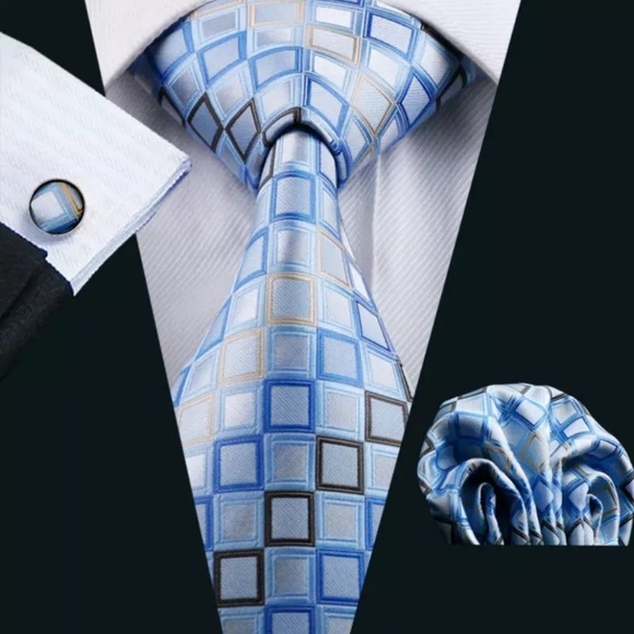 BLEWZ SILK TIE~SQUARE~CUFF SETZ - Picture 8 of 8